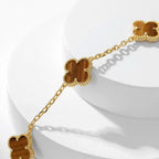¡®Twinkle jewelry¡¯CLOVER 10 MOTIFS TIGER EYE NECKLACE