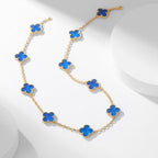 ¡®Twinkle jewelry¡¯CLOVER 10 MOTIFS BLUE AGATE NECKLACE