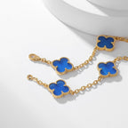 ¡®Twinkle jewelry¡¯CLOVER 10 MOTIFS BLUE AGATE NECKLACE