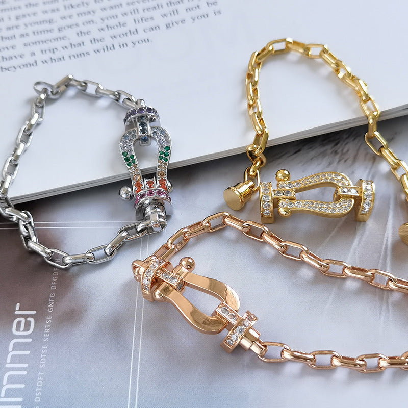 ¡®Twinkle jewelry¡¯FORCE LARGE HORSESHOE CLASP  METAL BRACELET