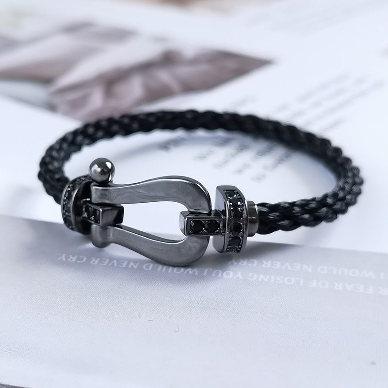 ¡®Twinkle jewelry¡¯FORCE LARGE SERIES HORSESHOE BLACK SAMURAI BRACELET