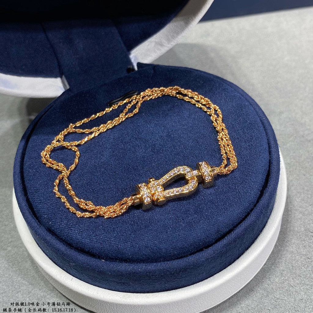 ¡®Twinkle jewelry¡¯FORCE SMALL HORSESHOE  DIAMOND CHAIN ROPE BRACELET