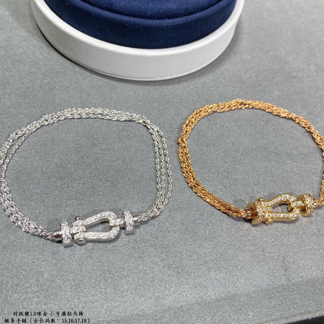 ¡®Twinkle jewelry¡¯FORCE SMALL HORSESHOE  DIAMOND CHAIN ROPE BRACELET