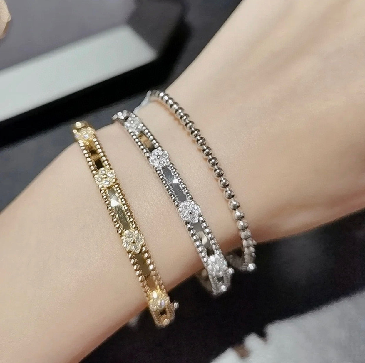 ¡®Twinkle jewelry¡¯CLOVER BRACELET 4MM DIAMONDS
