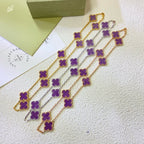 ¡®Twinkle jewelry¡¯CLOVER 10 MOTIFS  PURPLE VIOLET  NECKLACE