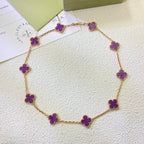 ¡®Twinkle jewelry¡¯CLOVER 10 MOTIFS  PURPLE VIOLET  NECKLACE