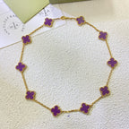 ¡®Twinkle jewelry¡¯CLOVER 10 MOTIFS  PURPLE VIOLET  NECKLACE