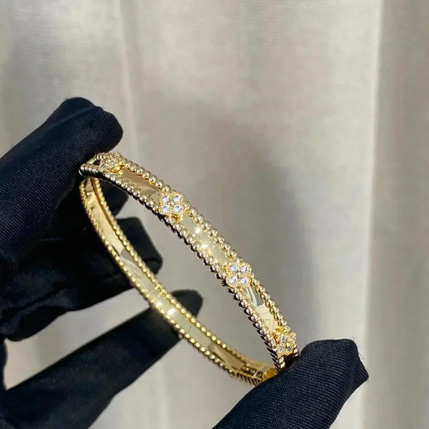¡®Twinkle jewelry¡¯CLOVER BRACELET 4MM DIAMONDS