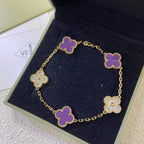[Twinkle jewelry]New  CLOVER 5 MOTIF VIOLET BRACELET COLLECTION