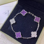 [Twinkle jewelry]New  CLOVER 5 MOTIF VIOLET BRACELET COLLECTION