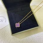 ¡®Twinkle jewelry¡¯CLOVER 15MM  PURPLE VIOLET NECKLACE