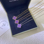 ¡®Twinkle jewelry¡¯CLOVER 15MM  PURPLE VIOLET NECKLACE