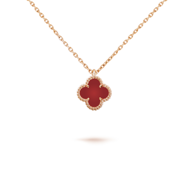 ¡®Twinkle jewelry¡¯CLOVER MINI 9.5MM WHITE CARNELIANS NECKLACE