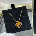 ¡®Twinkle jewelry¡¯CLOVER 15MM DIAMOND AND YELLOW TIGER'S EYE AGATE necklace