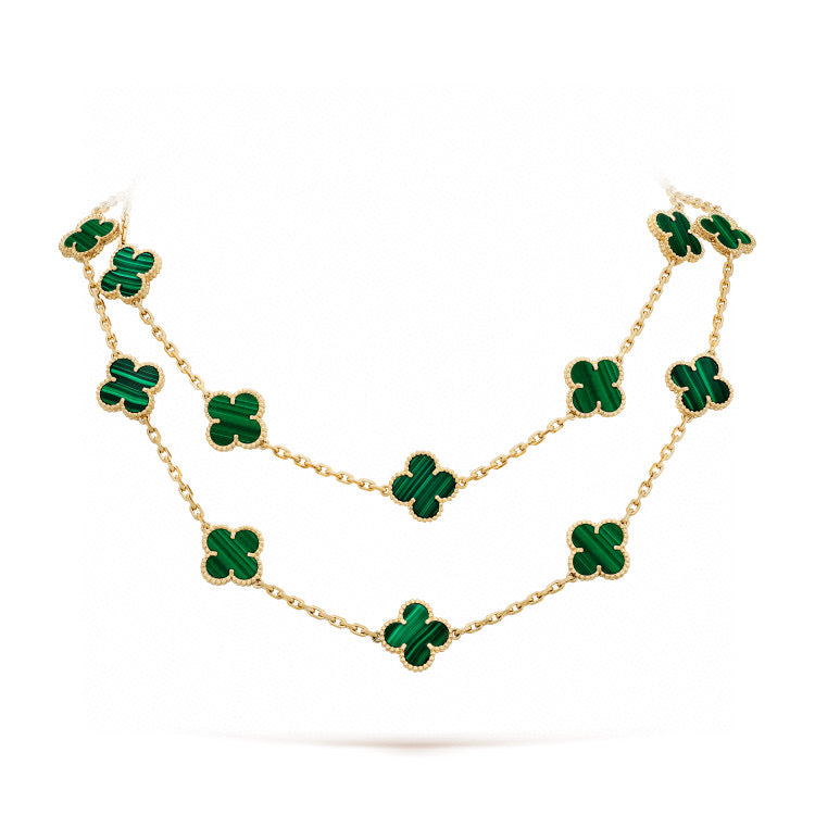 ¡®Twinkle jewelry¡¯CLOVER 20 MOTIFS MALACHITE GOLD