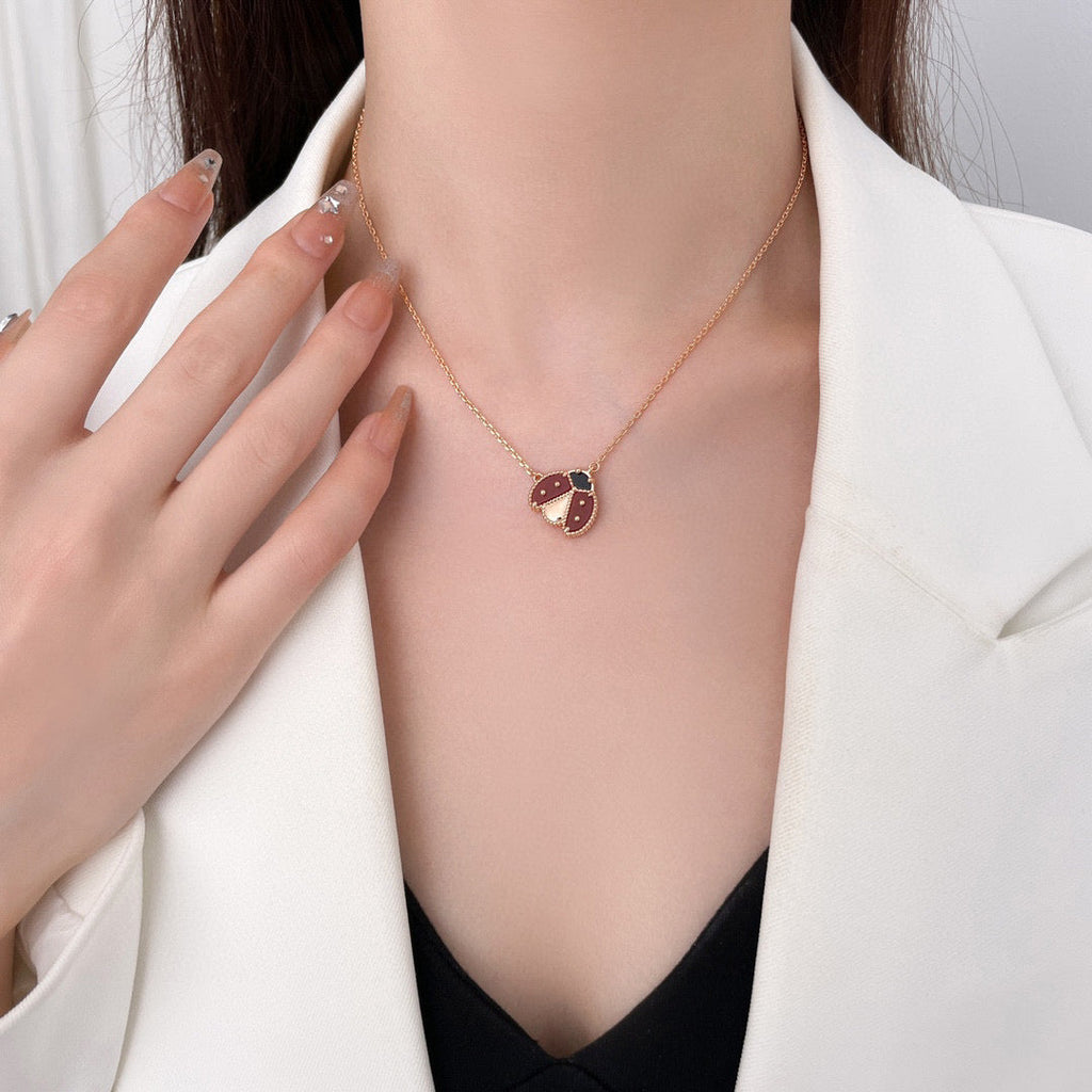 ¡®Twinkle jewelry¡¯LUCKY  CARNELIANS LADYBUG NECKLACE