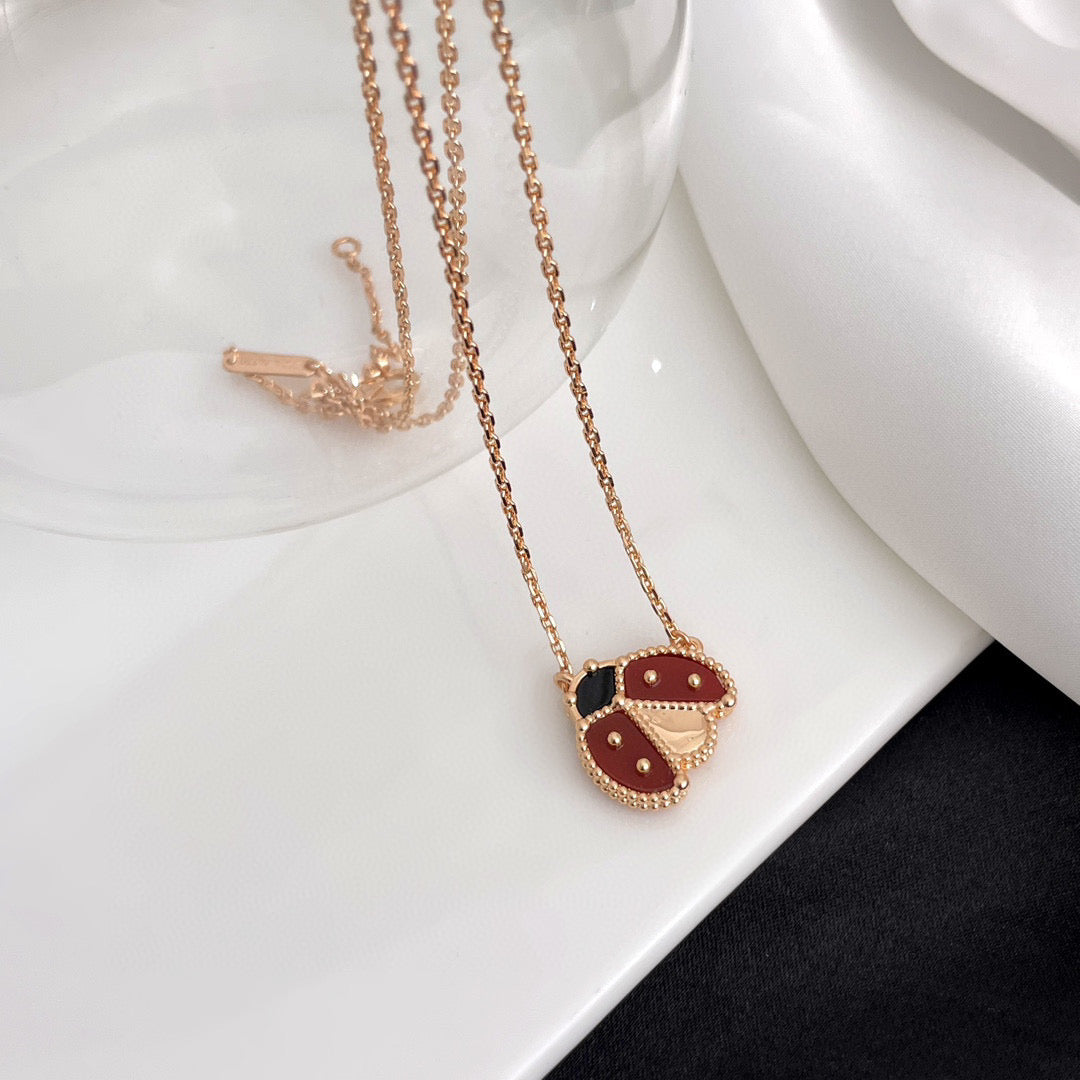 ¡®Twinkle jewelry¡¯LUCKY  CARNELIANS LADYBUG NECKLACE