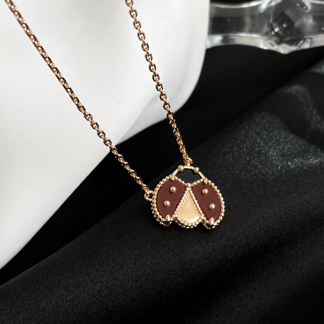 ¡®Twinkle jewelry¡¯LUCKY  CARNELIANS LADYBUG NECKLACE