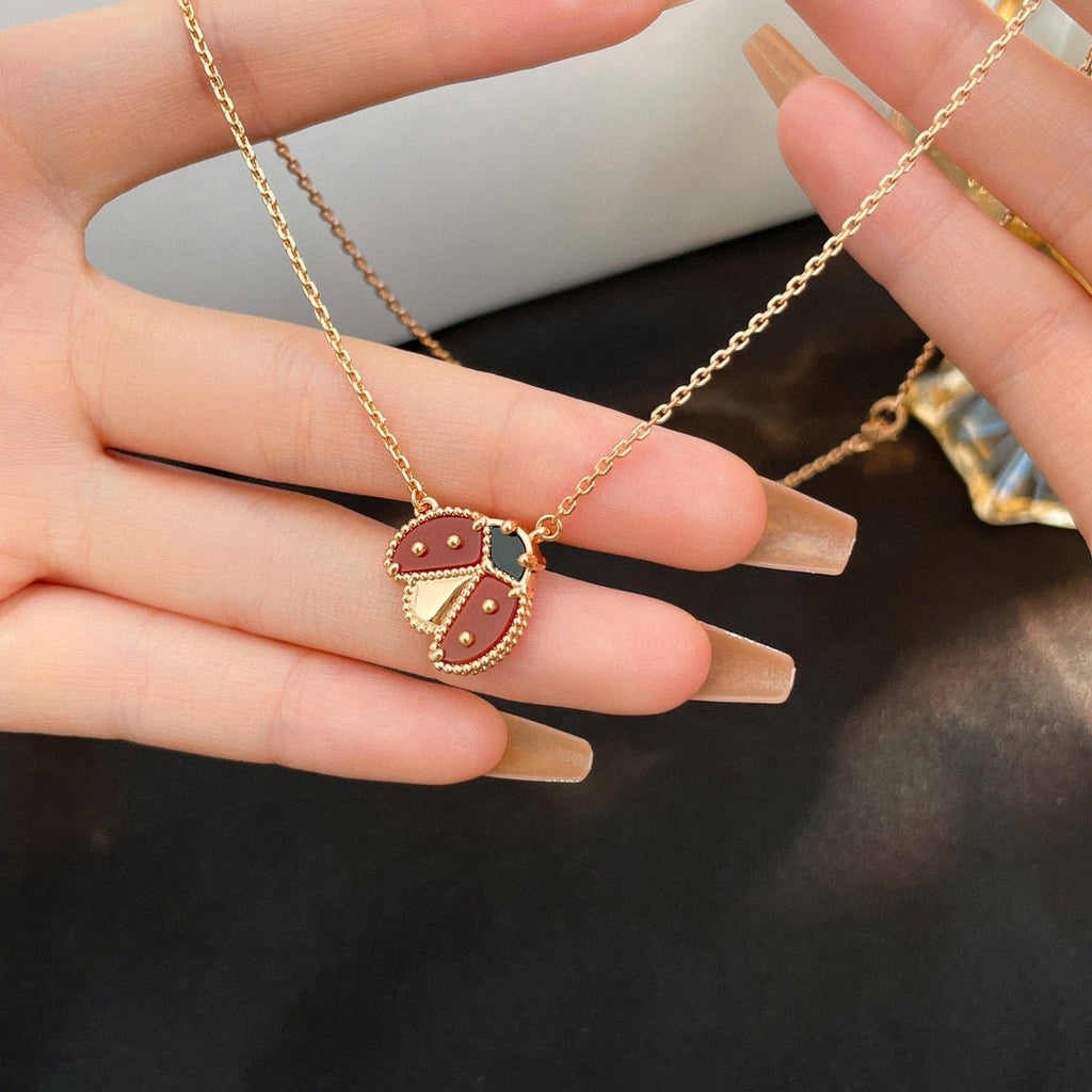 ¡®Twinkle jewelry¡¯LUCKY  CARNELIANS LADYBUG NECKLACE