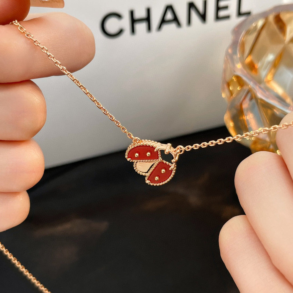 ¡®Twinkle jewelry¡¯LUCKY  CARNELIANS LADYBUG NECKLACE