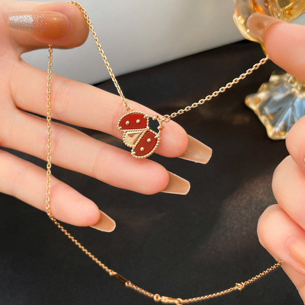 ¡®Twinkle jewelry¡¯LUCKY  CARNELIANS LADYBUG NECKLACE
