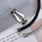 ¡®Twinkle jewelry¡¯FORCE LARGE HORSESHOE BLACK DIAMOND BRACELET SILVER