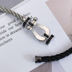 ¡®Twinkle jewelry¡¯FORCE LARGE HORSESHOE BLACK DIAMOND BRACELET SILVER