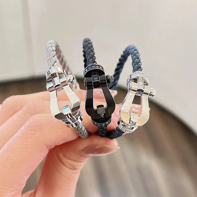 ¡®Twinkle jewelry¡¯FORCE LARGE HORSESHOE NO DIAMOND BRACELET ROSE GOLD