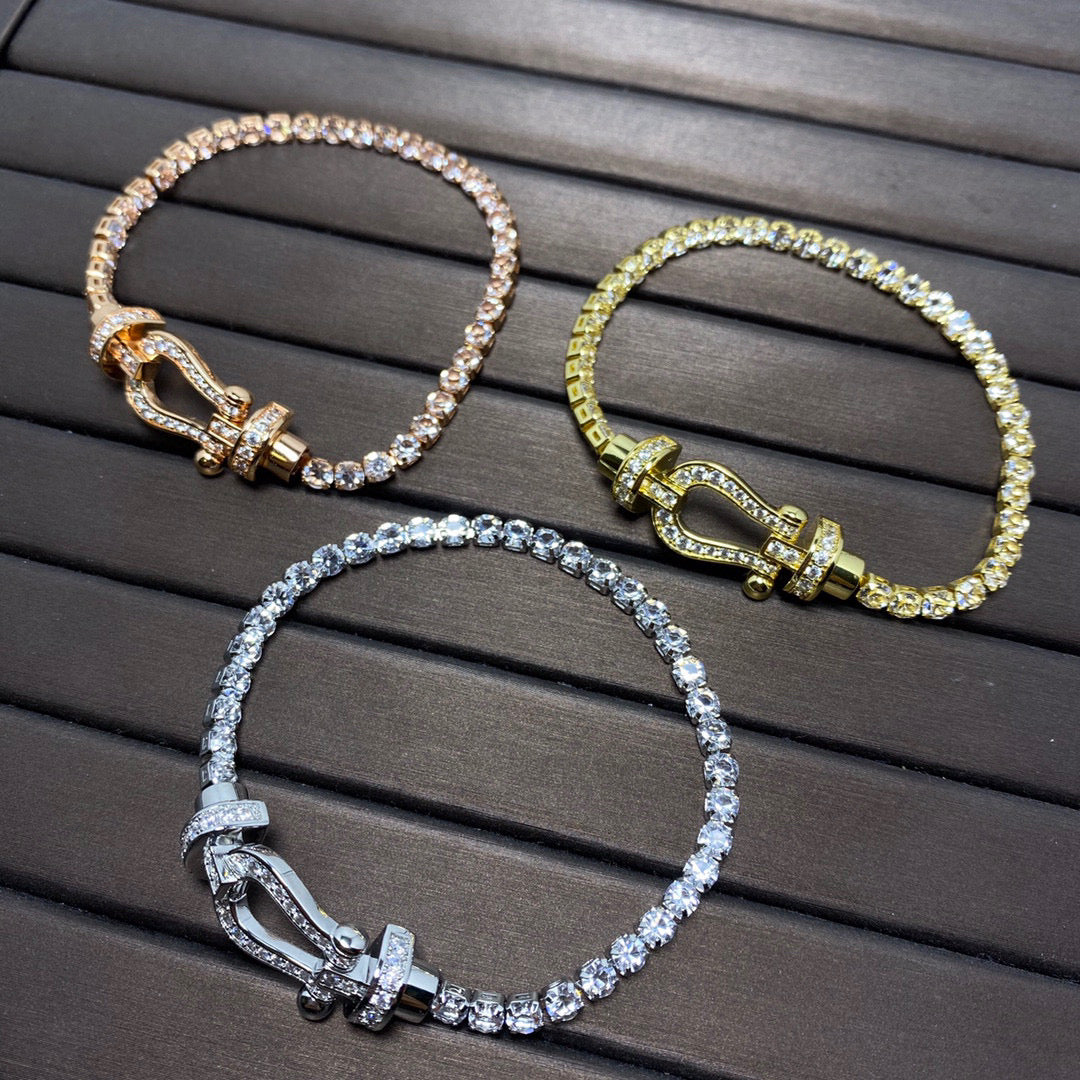 ¡®Twinkle jewelry¡¯FORCE  LARGE HORSESHOE FULL DIAMOND TENNIS BRACELET