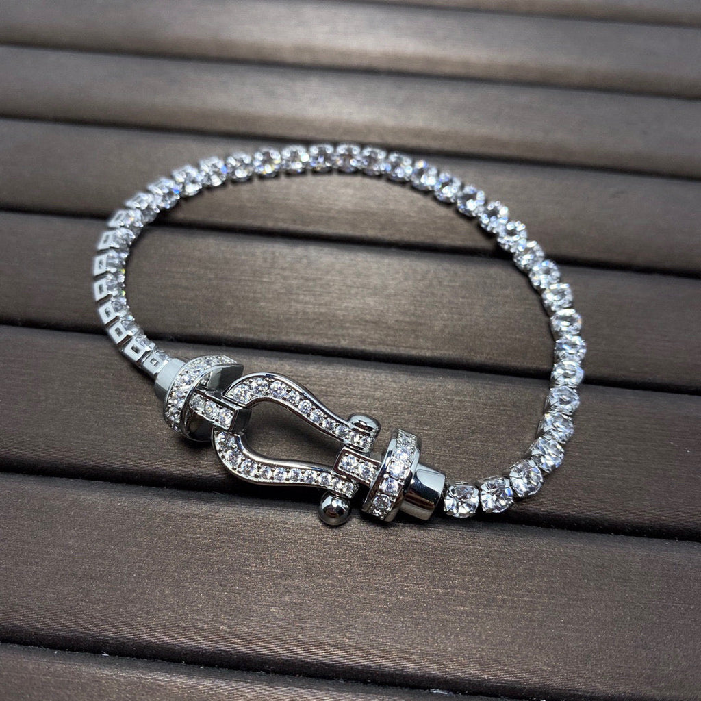 ¡®Twinkle jewelry¡¯FORCE  LARGE HORSESHOE FULL DIAMOND TENNIS BRACELET