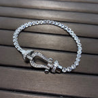 ¡®Twinkle jewelry¡¯FORCE  LARGE HORSESHOE FULL DIAMOND TENNIS BRACELET