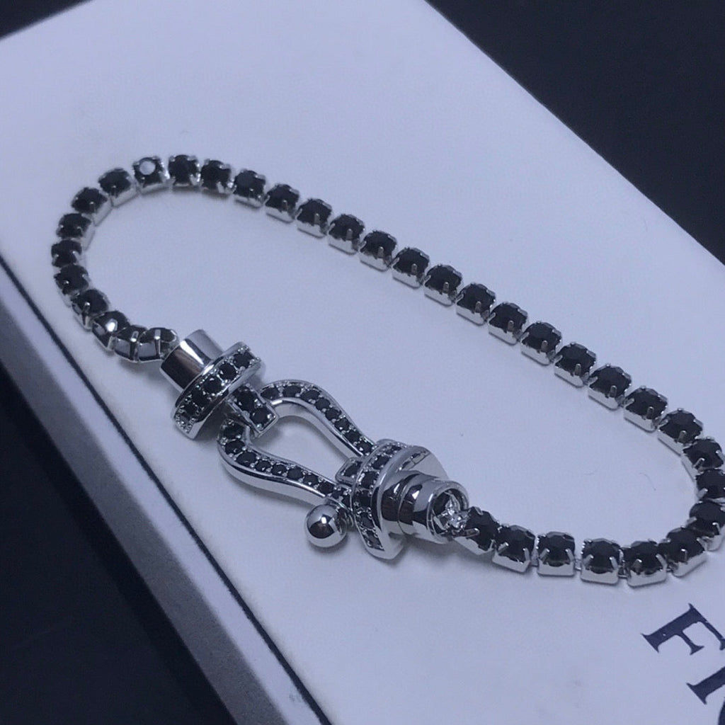 ¡®Twinkle jewelry¡¯FORCE  LARGE HORSESHOE FULL DIAMOND TENNIS BRACELET
