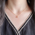 ¡®Twinkle jewelry¡¯CLOVER 15MM PINK MOTHER-OF-PEARL SINGLE FLOWER NECKLACE