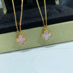 ¡®Twinkle jewelry¡¯CLOVER 15MM PINK MOTHER-OF-PEARL SINGLE FLOWER NECKLACE