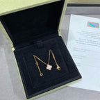 ¡®Twinkle jewelry¡¯CLOVER 15MM PINK MOTHER-OF-PEARL SINGLE FLOWER NECKLACE
