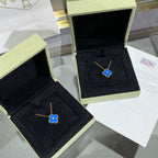 ¡®Twinkle jewelry¡¯CLOVER 15MM DIAMOND AND BLUE AGATE NECKLACE