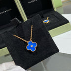 ¡®Twinkle jewelry¡¯CLOVER 15MM DIAMOND AND BLUE AGATE NECKLACE
