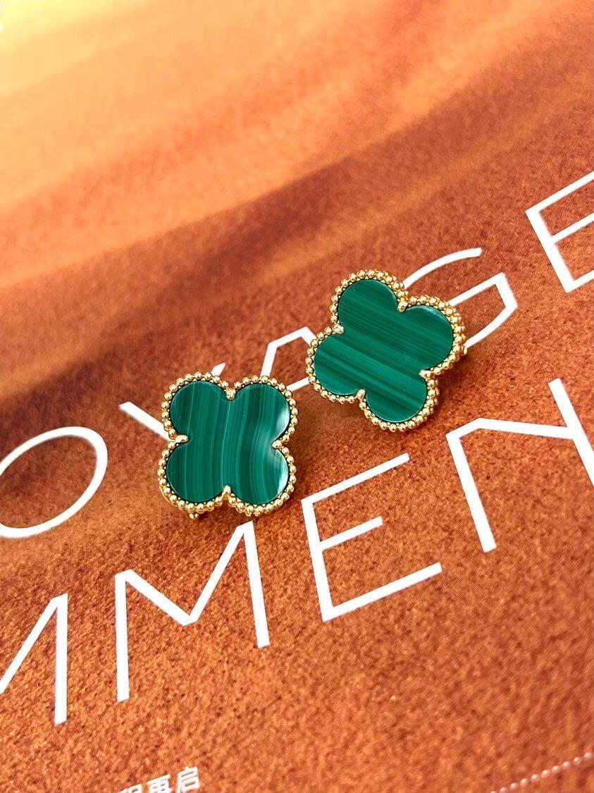[Twinkle jewelry] CLOVER LARGE (20mm) 1 MOTIFS GREENER MOP STUD EARRINGS
