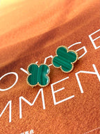 [Twinkle jewelry] CLOVER LARGE (20mm) 1 MOTIFS GREENER MOP STUD EARRINGS