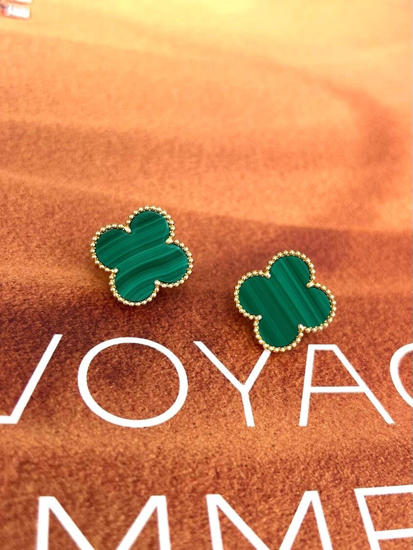 [Twinkle jewelry] CLOVER LARGE (20mm) 1 MOTIFS GREENER MOP STUD EARRINGS
