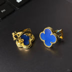 [Twinkle jewelry] CLOVER LARGE (20mm) 1 MOTIFS BLUE MOP STUD EARRINGS