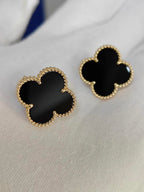 [Twinkle jewelry] CLOVER 20MM BLACK MOP EARRINGS