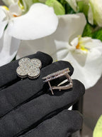 [Twinkle jewelry] CLOVER 20MM MOTIFS DIAMOND STUD EARRINGS SILVER