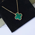 ¡®Twinkle jewelry¡¯CLOVER 15MM MALACHITE SINGLE FLOWER  NECKLACE
