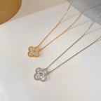 ¡®Twinkle jewelry¡¯CLOVER 15MM DIAMOND SINGLE FLOWER NECKLACE