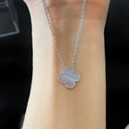 ¡®Twinkle jewelry¡¯CLOVER 15MM BLUE CHALCEDONY NECKLACE SILVER