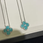 ¡®Twinkle jewelry¡¯CLOVER 15MM DIAMOND SVRES PORCELAIN  NECKLACE SILVER