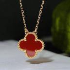 ¡®Twinkle jewelry¡¯CLOVER 15MM CARNELIAN SINGLE FLOWER NECKLACE