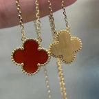 ¡®Twinkle jewelry¡¯CLOVER 15MM CARNELIAN SINGLE FLOWER NECKLACE