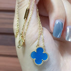 ¡®Twinkle jewelry¡¯CLOVER 15MM BLUE AGATE NECKLACE